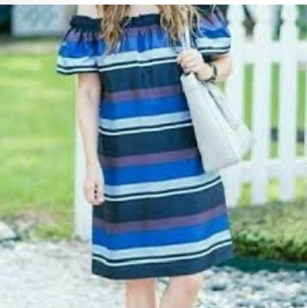 Banana Republic Silk Dress Women's Size Large Off The Shoulder Pocket $158 NWT L